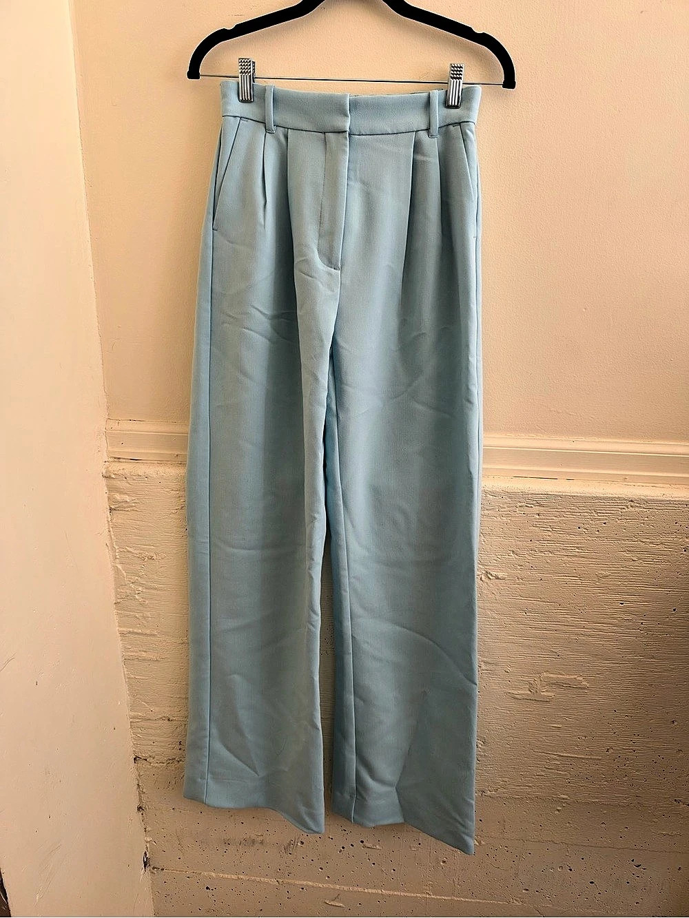 Abercrombie & Fitch Sloane Tailored Pant Wide Leg Blue Waist 25